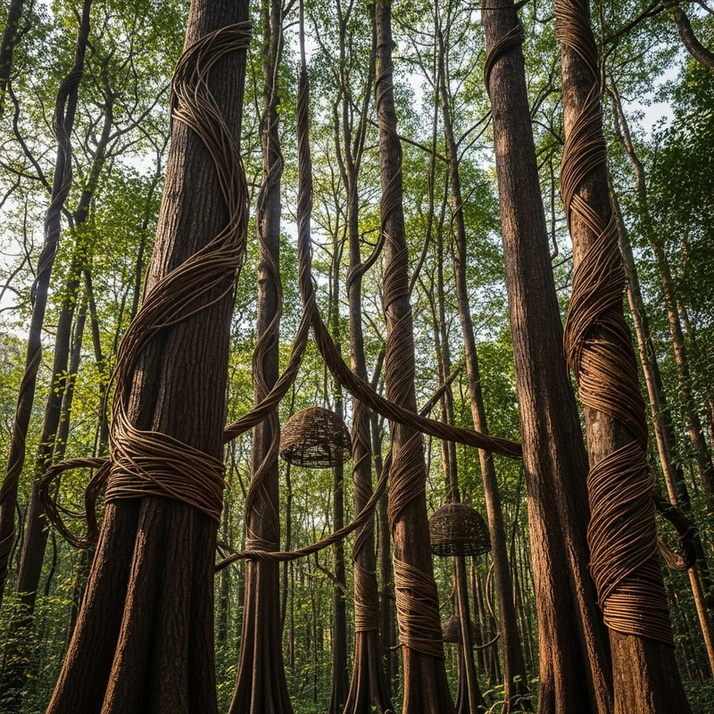 Ancient Trees and Rattan in the Forest Ancient Trees and Rattan in the Forest