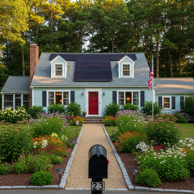 Idyllic Traditional House with Solar Panels & Flower Garden Idyllic Traditional House with Solar Panels & Flower Garden