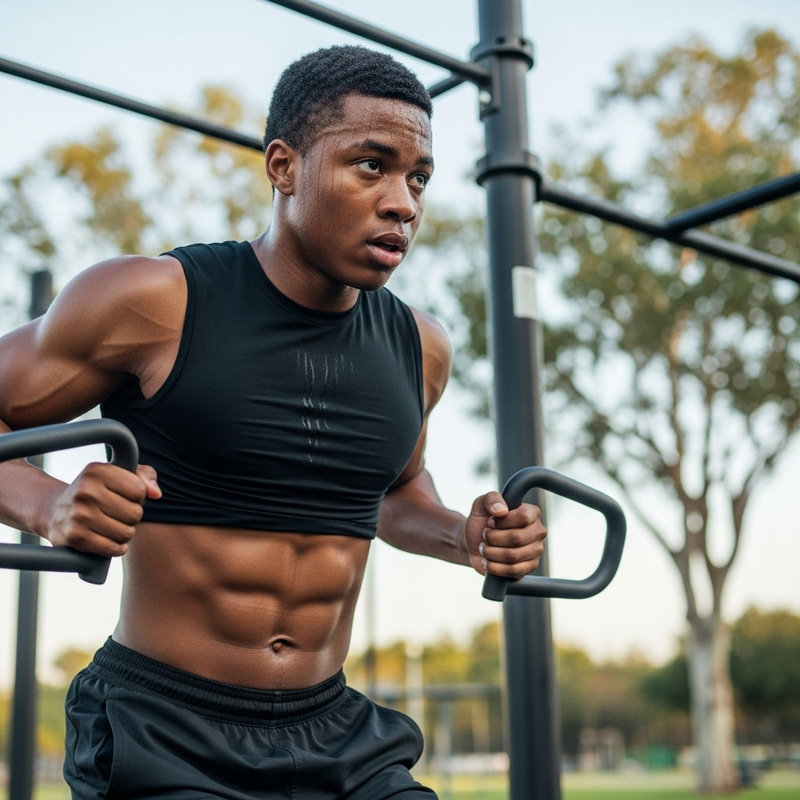 Muscle Teen Boy Training Outdoor Gym | Work Hard, Stay Fit Muscle Teen Boy Training Outdoor Gym | Work Hard, Stay Fit