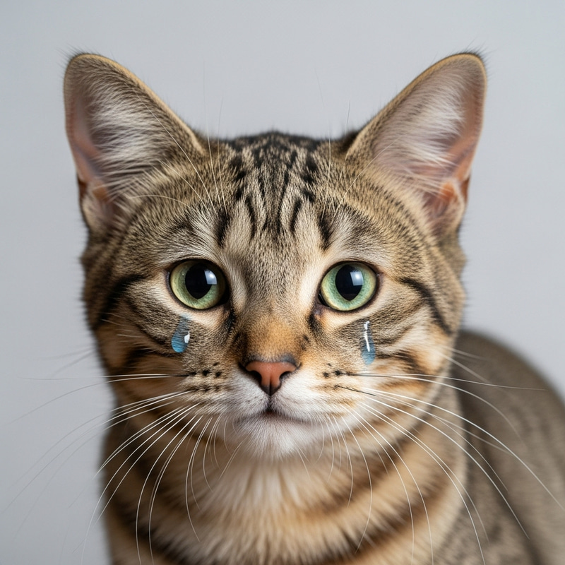 Crying Cat Moments - Emotional Feline Portrayal