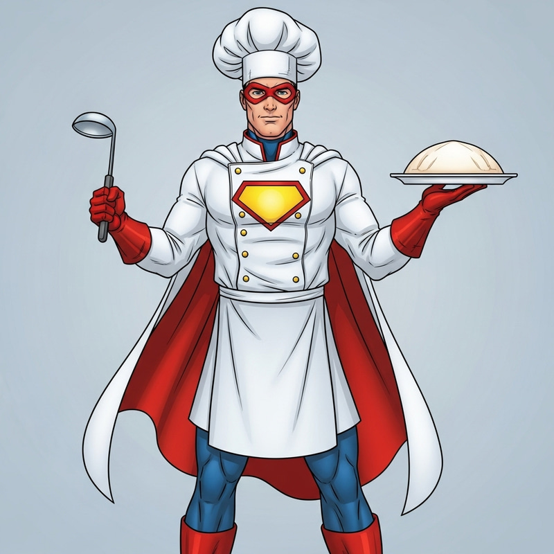 Comic Superhero Chef: Culinary Heroic Cook