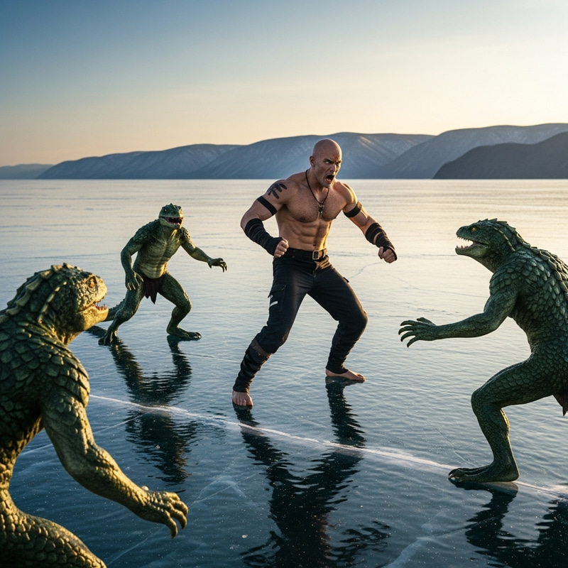 Russian Jason Statham Conquers Lizard People at Lake Baikal Russian Jason Statham Conquers Lizard People at Lake Baikal