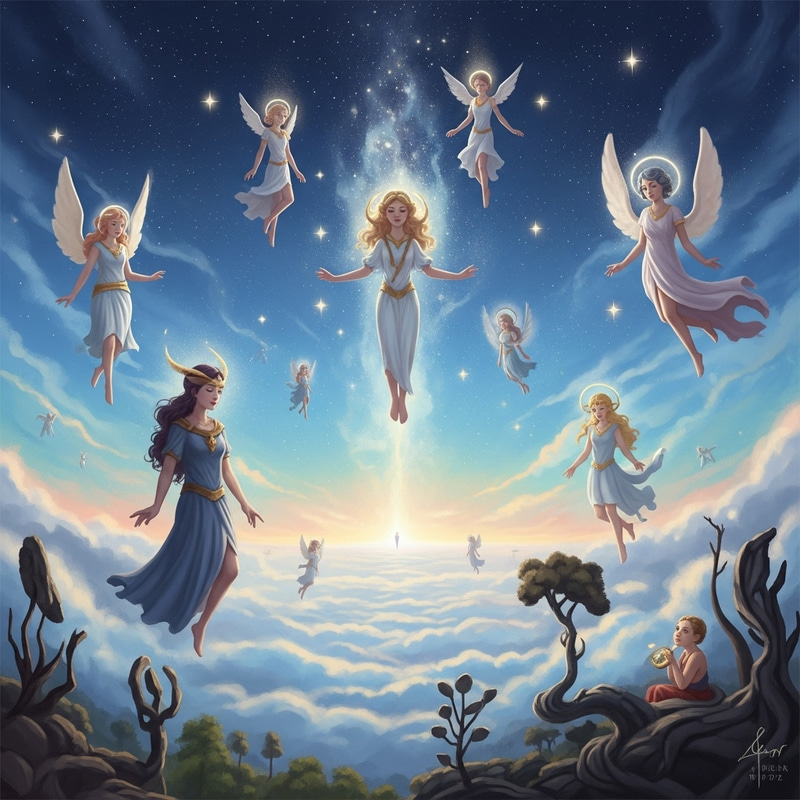 Otherworldly Entities in Celestial Cosmos | Cosmic Surrealism Otherworldly Entities in Celestial Cosmos | Cosmic Surrealism