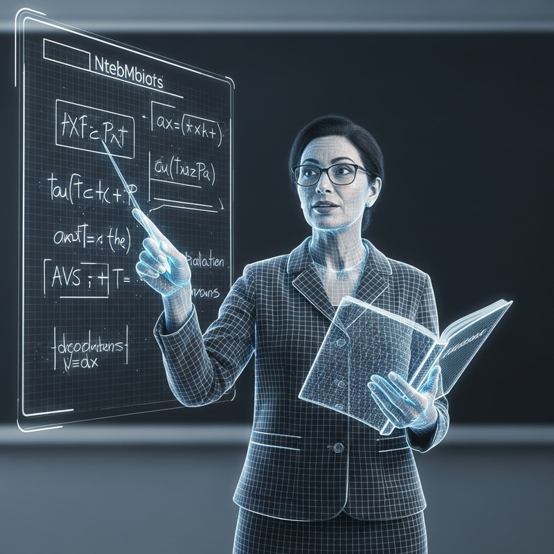 Futuristic Hologram Teacher Presentation Futuristic Hologram Teacher Presentation