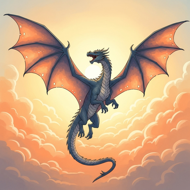 Imagine Yourself as a Majestic Dragon in Watercolor Style Imagine Yourself as a Majestic Dragon in Watercolor Style