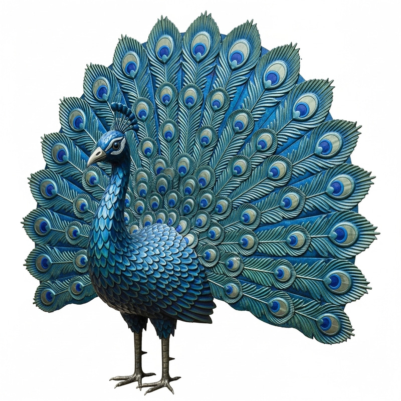 Metal Peacock Roofing in Stunning Blues with a Touch of Elegance