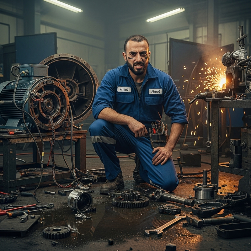 Maintenance Engineer Angry Working With Multiple Breakdowns Maintenance Engineer Angry Working With Multiple Breakdowns