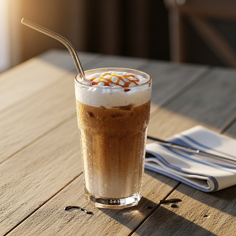 Refreshing Iced Coffee in Tall Glass Refreshing Iced Coffee in Tall Glass