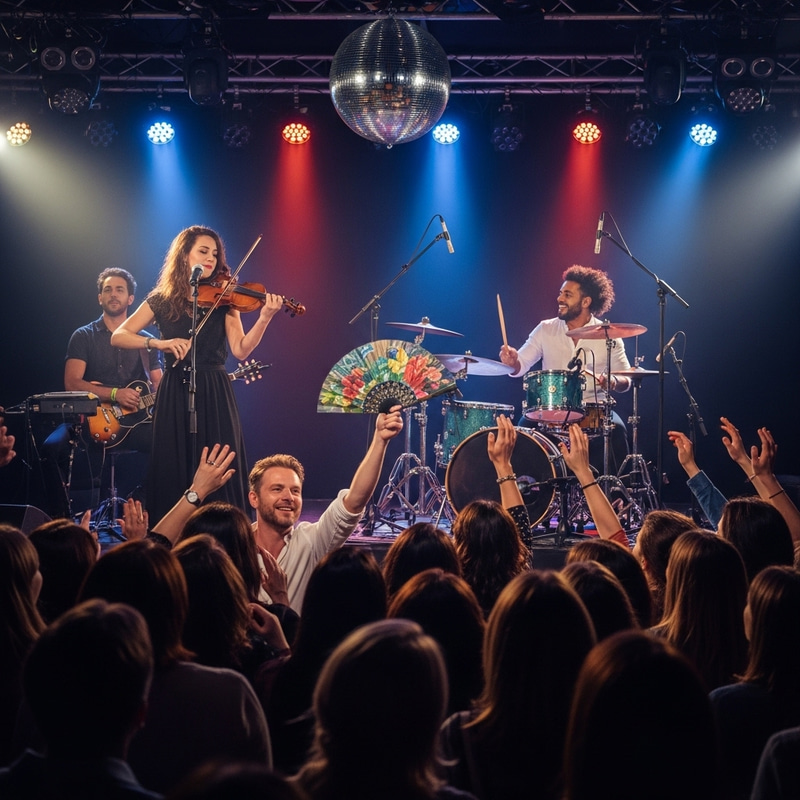 Captivating Music Concert with Violin and Drums Captivating Music Concert with Violin and Drums