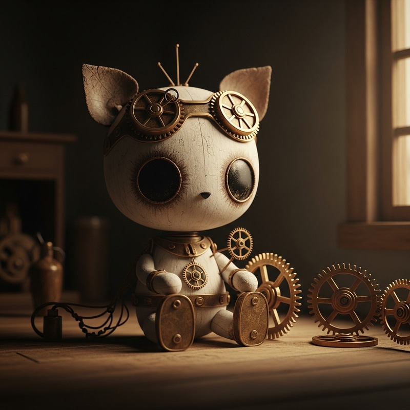 Adorable Steampunk Mechanical Entity in Distress Adorable Steampunk Mechanical Entity in Distress