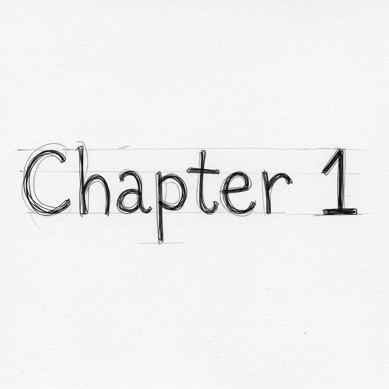 Easy Pencil Drawing of 'Chapter 1' Easy Pencil Drawing of 'Chapter 1'