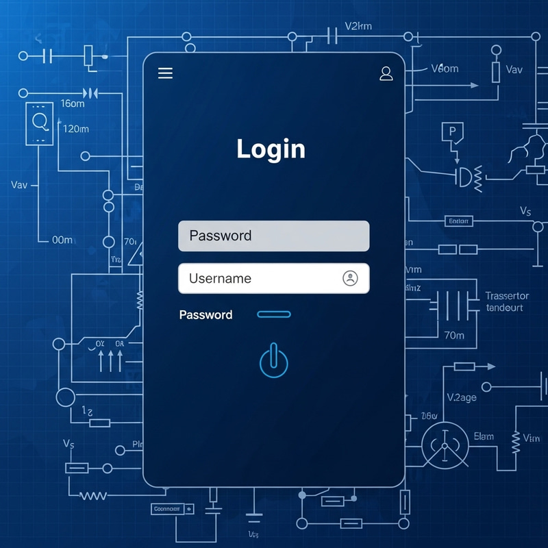 Login Screen with Electrical Network Diagram Login Screen with Electrical Network Diagram