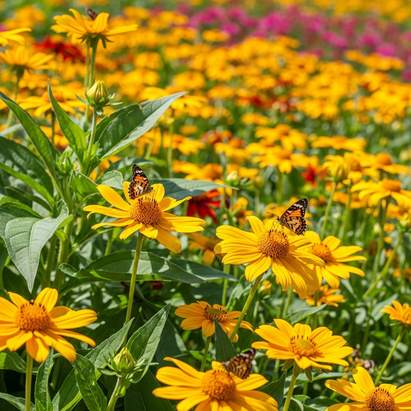 Vibrant Yellow Flowers - Beautiful Garden Display