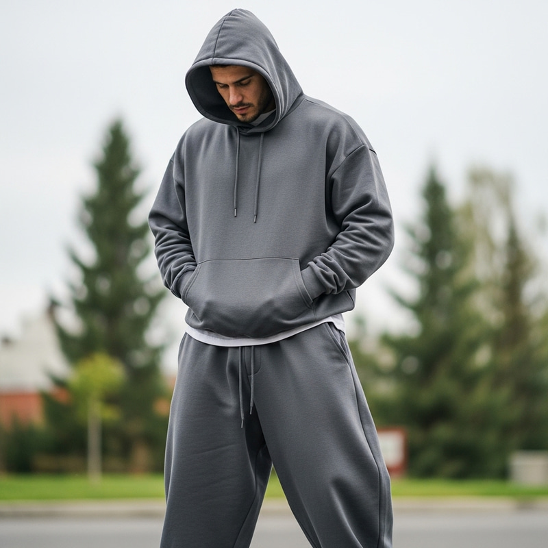 Men's Oversized Hooded Sport Suit | Athletic Comfort