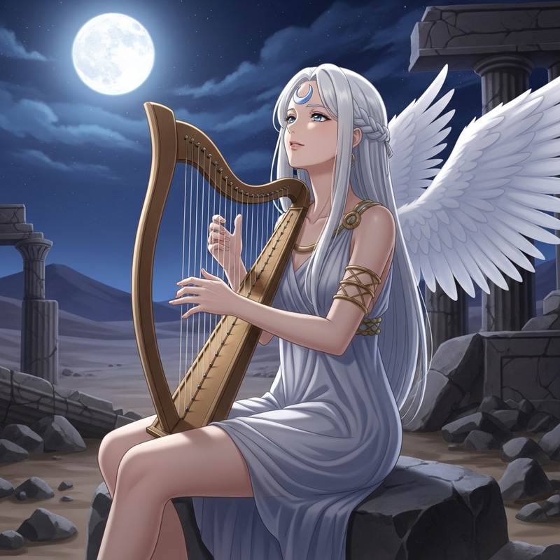 Princess Serenity Harp Player in Moonlit Serenity Princess Serenity Harp Player in Moonlit Serenity