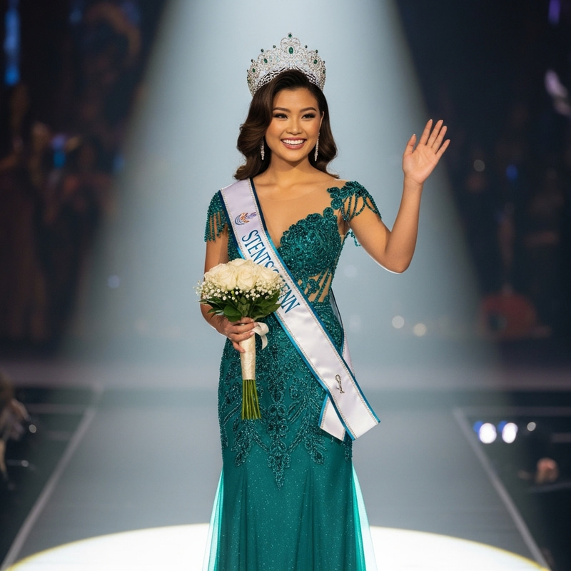 Stunning Manushi Chillar in Teal Gown with Beaded Detailing Stunning Manushi Chillar in Teal Gown with Beaded Detailing