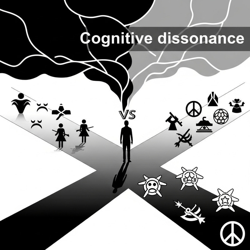 Cognitive Dissonance in Black & White Visuals