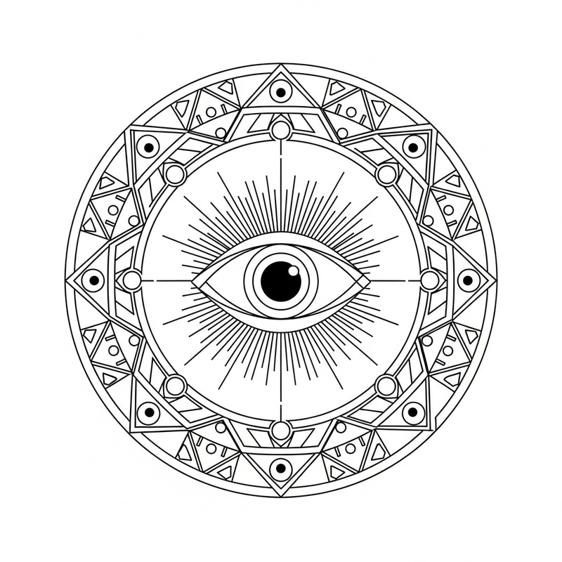 Eye Centered Geometric Mandala Design Eye Centered Geometric Mandala Design