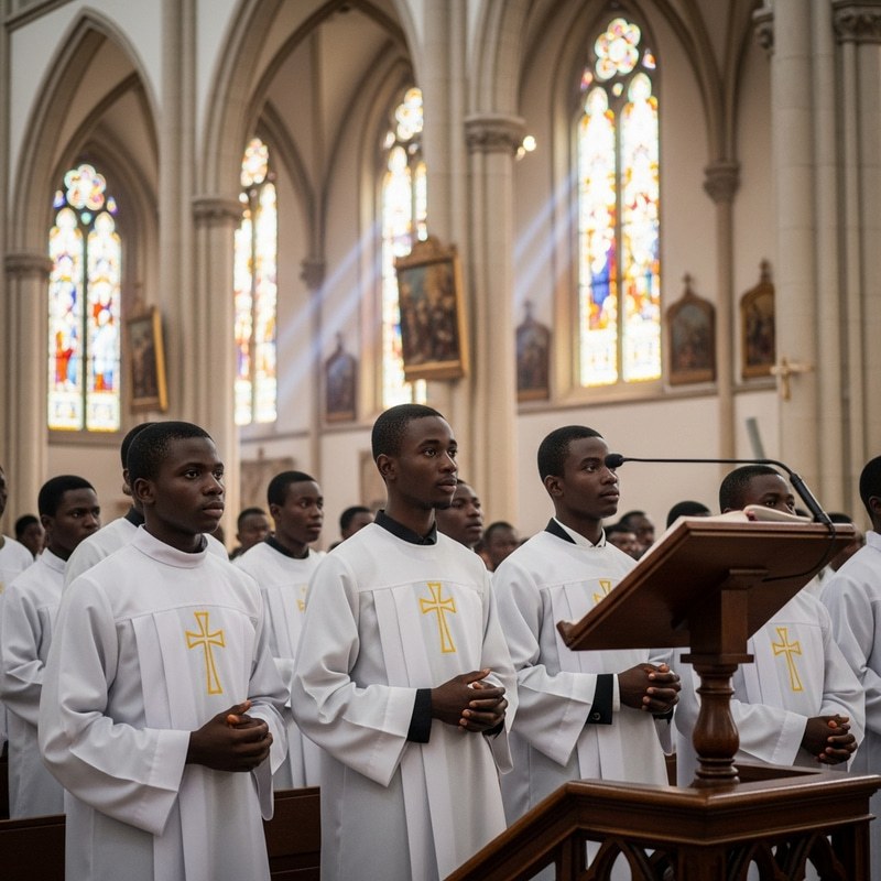 Beninese Choir Boys in Traditional Attire | Mass Ceremony Beninese Choir Boys in Traditional Attire | Mass Ceremony