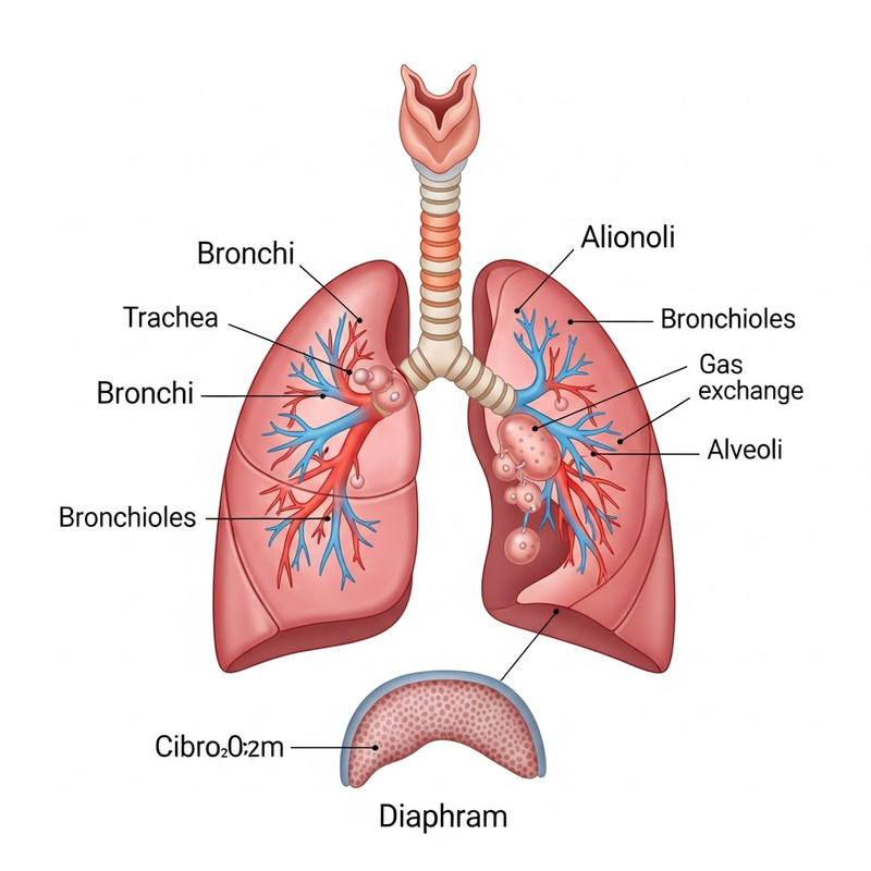 Human Respiratory System: Detailed Diagram for Education Human Respiratory System: Detailed Diagram for Education