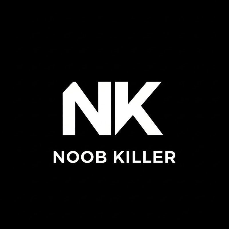 NK Noob Killer 2D Game Logo Design