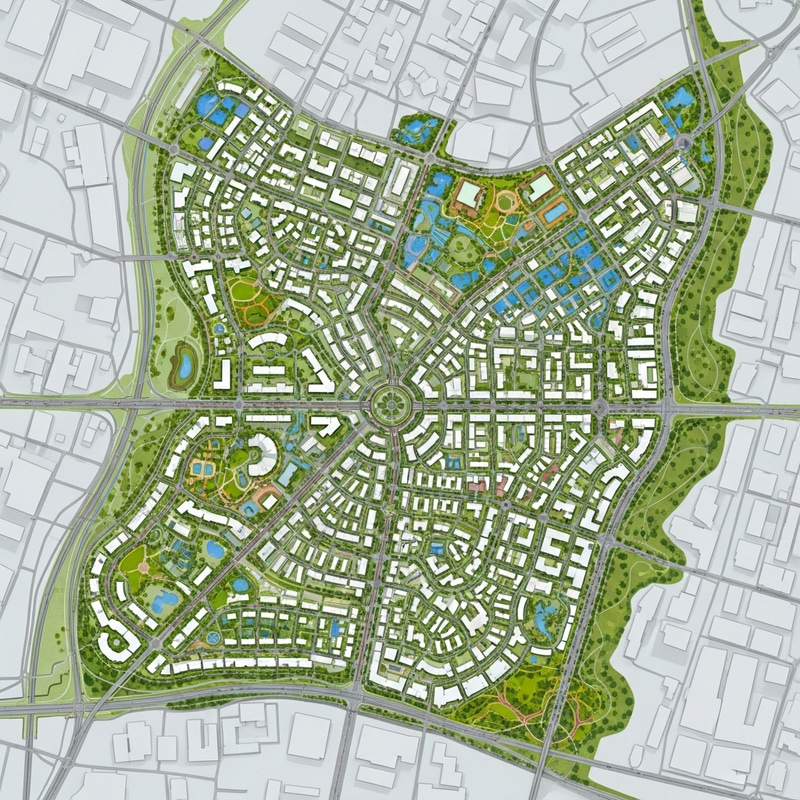 60 Square Kilometer Urban City Master Plan