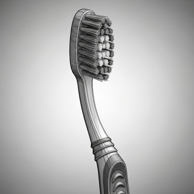 3D Gray Toothbrush: Modern and Stylish Design 3D Gray Toothbrush: Modern and Stylish Design