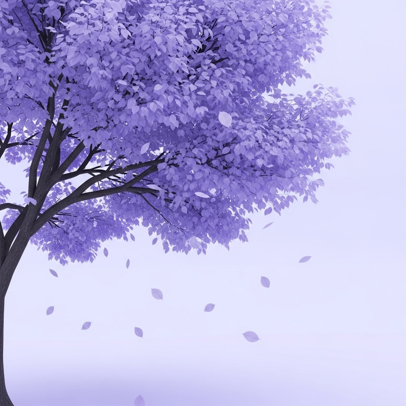 Serene Lavender Leaves Falling Scene | Mesmerizing Details