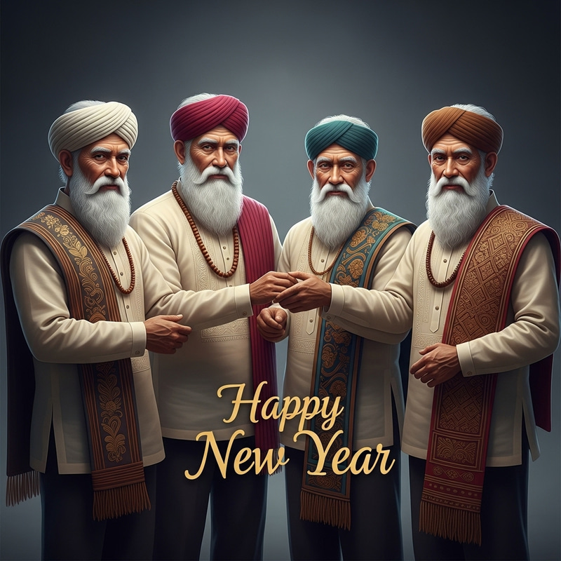 Marcus Aurelius, Epictetus, Seneca & Yoda in Filipino Barong | Hyper-Realistic Happy New Year Celebration Marcus Aurelius, Epictetus, Seneca & Yoda in Filipino Barong | Hyper-Realistic Happy New Year Celebration