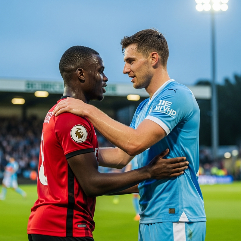 Soccer Players Hugging: Displaying Sportsmanship