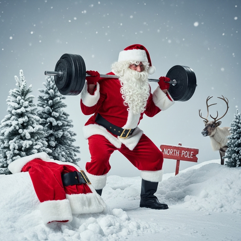 Caucasian Santa Claus Training for Christmas Caucasian Santa Claus Training for Christmas