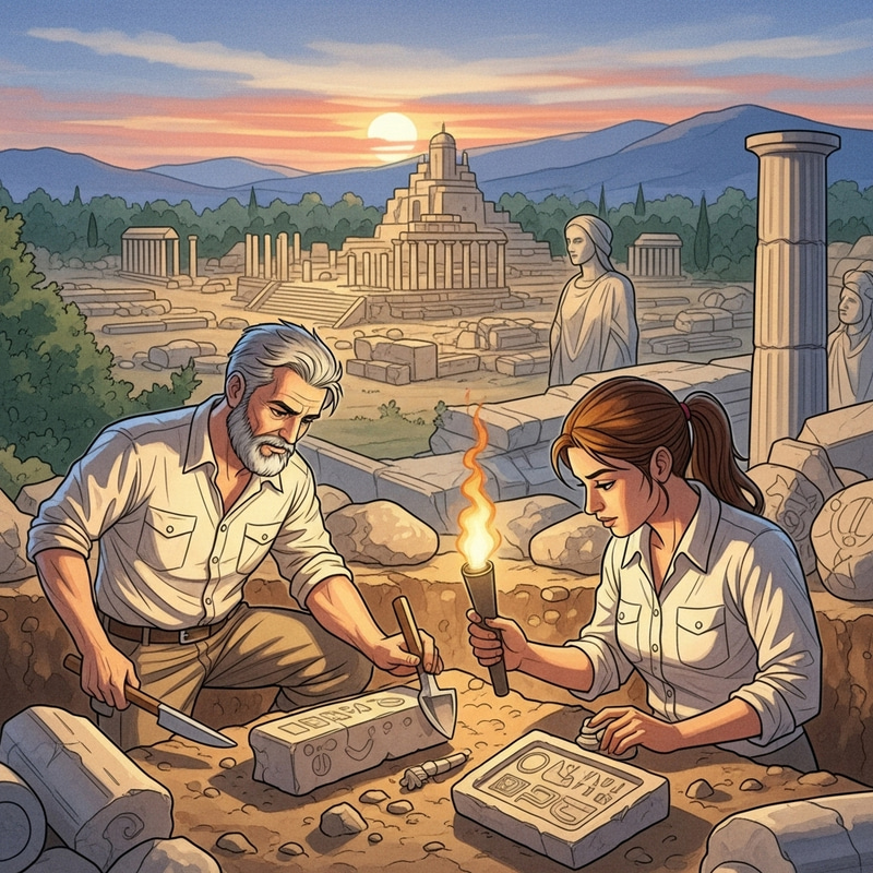 Exploring Ancient Civilizations in Watercolor Style Exploring Ancient Civilizations in Watercolor Style