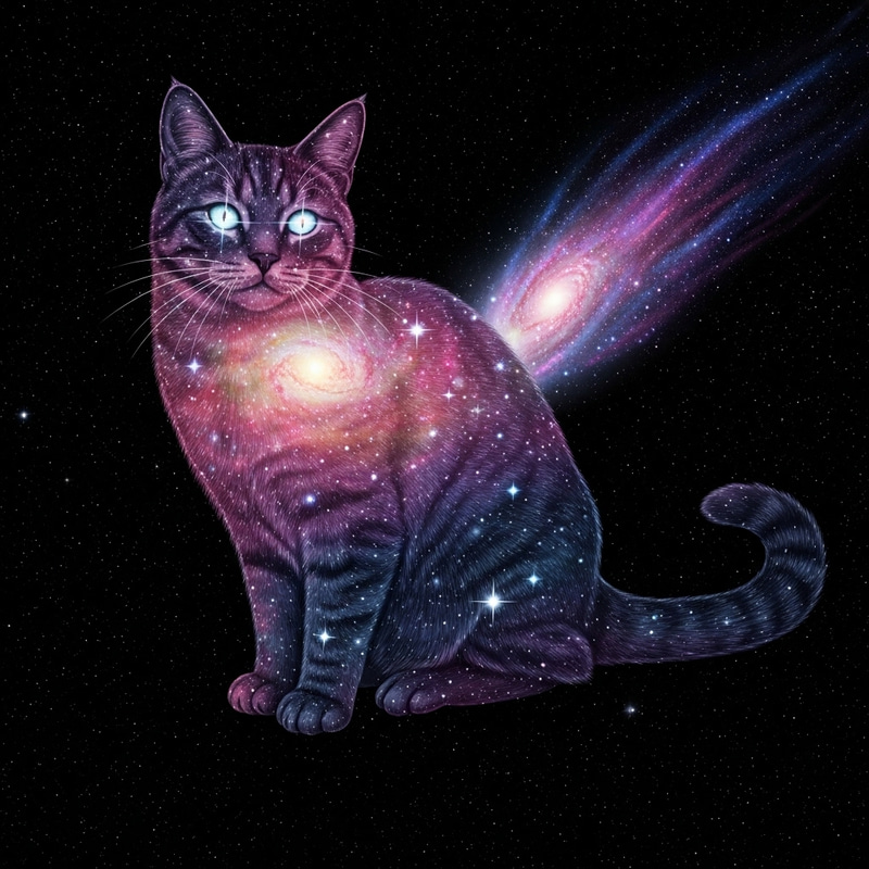 Cosmic Feline: Enigmatic Cat Galaxy in Celestial Splendor