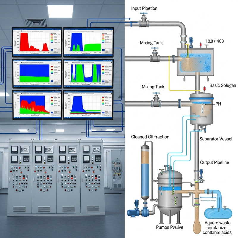 Pressure Temperature Level in Automation for Oil Fraction Separation Pressure Temperature Level in Automation for Oil Fraction Separation