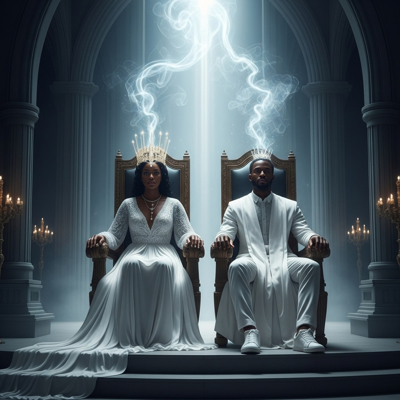 Ethereal Black Woman in Elie Saab Gown | New Jerusalem Fantasy Ethereal Black Woman in Elie Saab Gown | New Jerusalem Fantasy