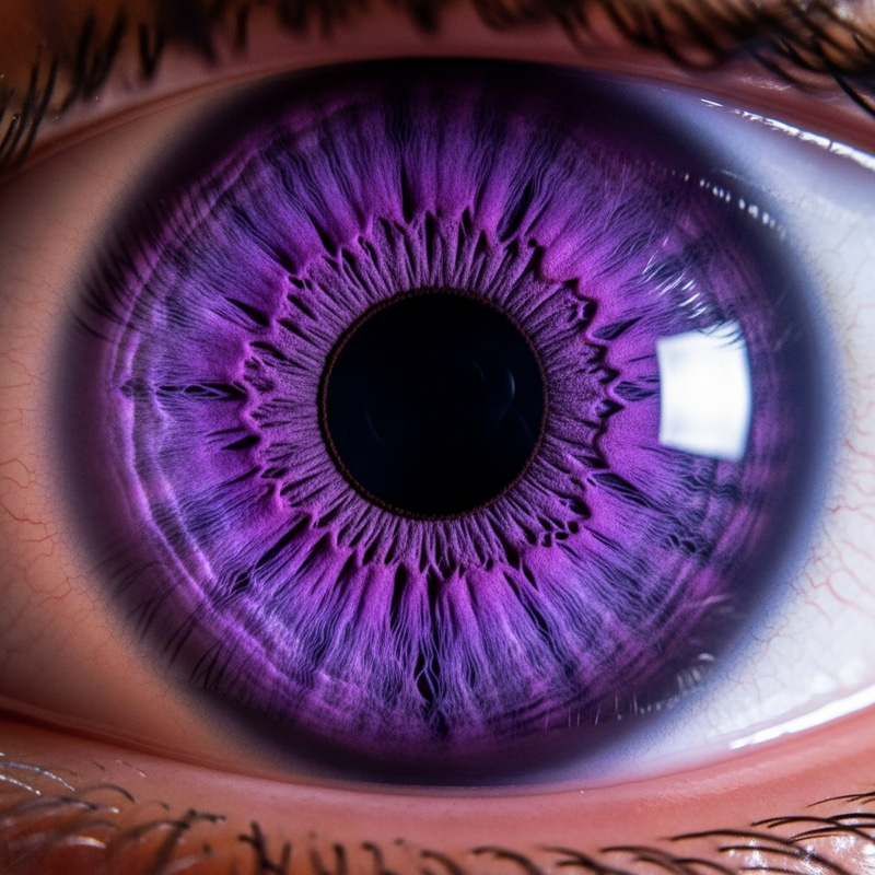 Captivating Black Pupil and Purple Iris Eye