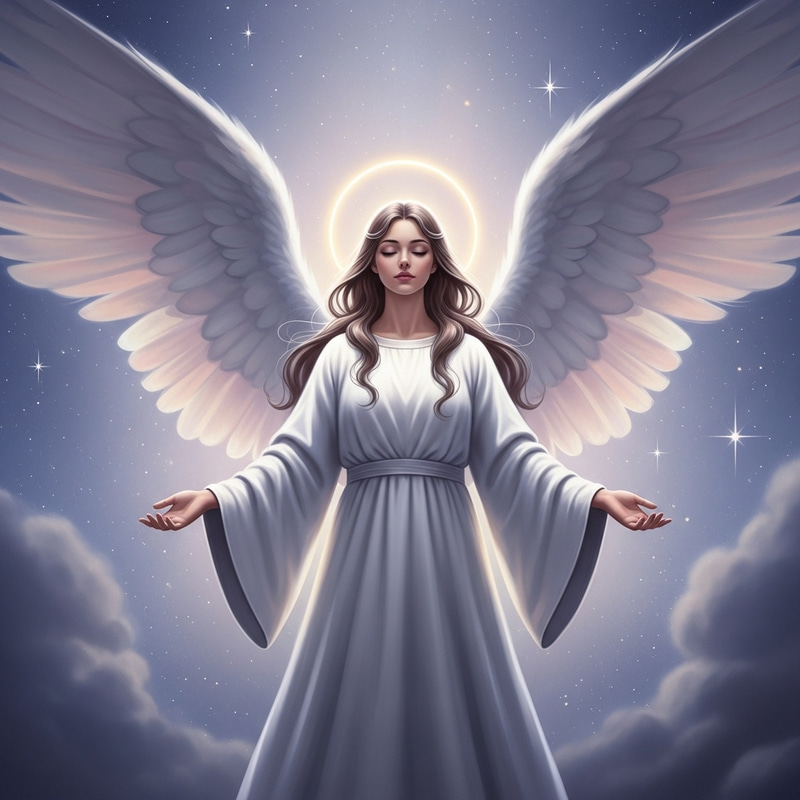 Celestial Angel in Tranquil Setting Celestial Angel in Tranquil Setting
