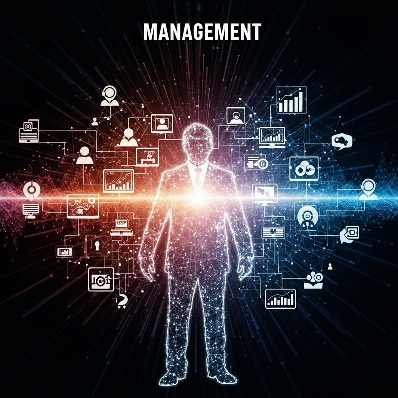 Futuristic Manager Scene | Abstract Management Visualization Futuristic Manager Scene | Abstract Management Visualization