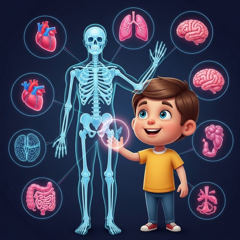 Child-Friendly Human Body Anatomy Image Child-Friendly Human Body Anatomy Image