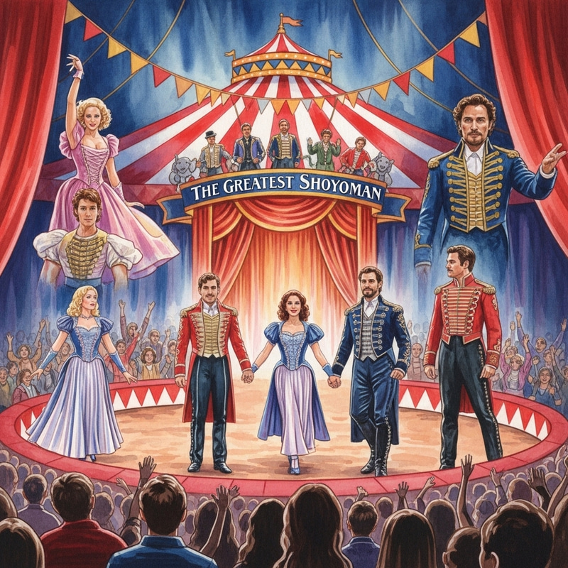 Vibrant Watercolor Illustration of The Greatest Showman Vibrant Watercolor Illustration of The Greatest Showman