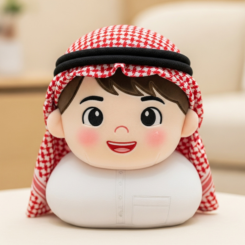 Cheerful Emirati Boy Plush Toy - Authentic & Cozy Cheerful Emirati Boy Plush Toy - Authentic & Cozy