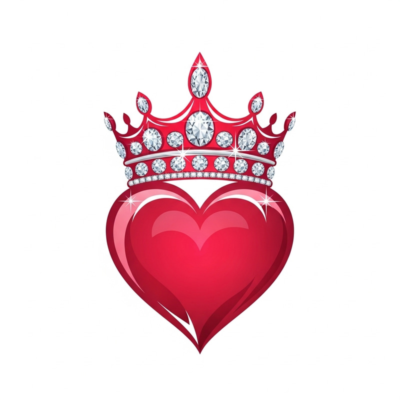 Majestic Crown & Heart Logo Design Majestic Crown & Heart Logo Design