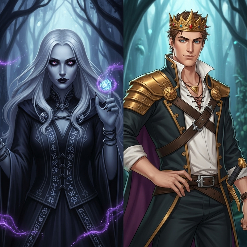 Lisa the Mysterious Witch and Prince Juss: Enchanted Contrasting Characters Lisa the Mysterious Witch and Prince Juss: Enchanted Contrasting Characters