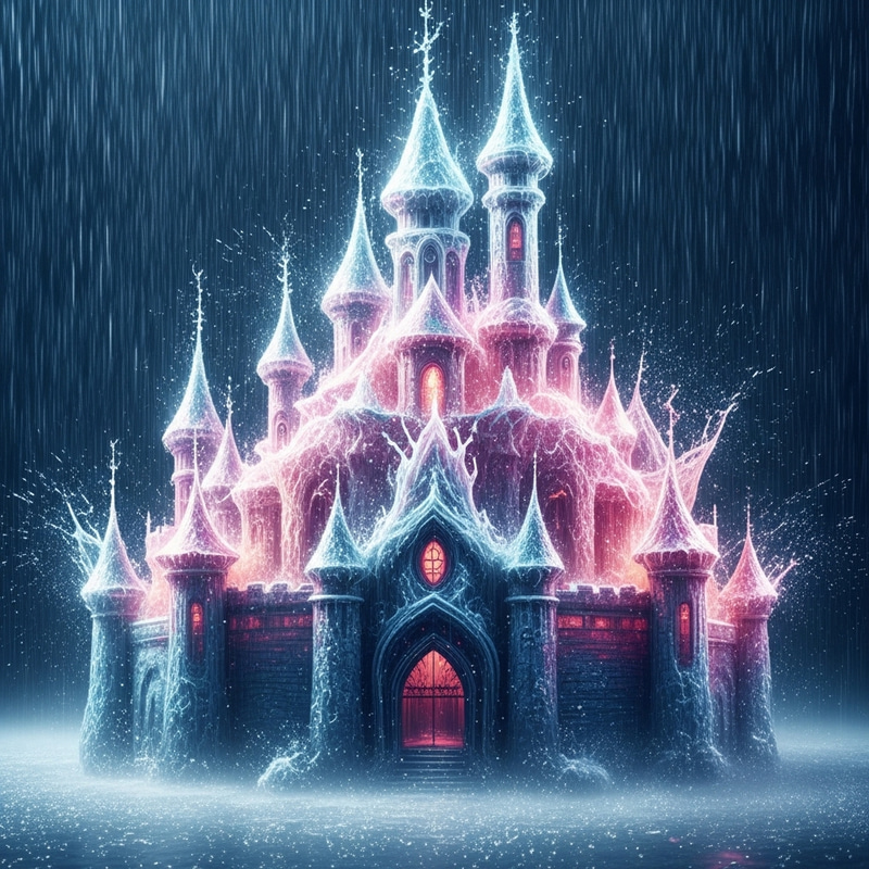 Fantastic Water Castle in Enchanting Downpour | Dreamy Atmosphere Fantastic Water Castle in Enchanting Downpour | Dreamy Atmosphere