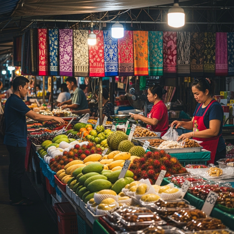 Colorful Thai Market | Tropical Fruits, Local Vendors & Street Food Colorful Thai Market | Tropical Fruits, Local Vendors & Street Food