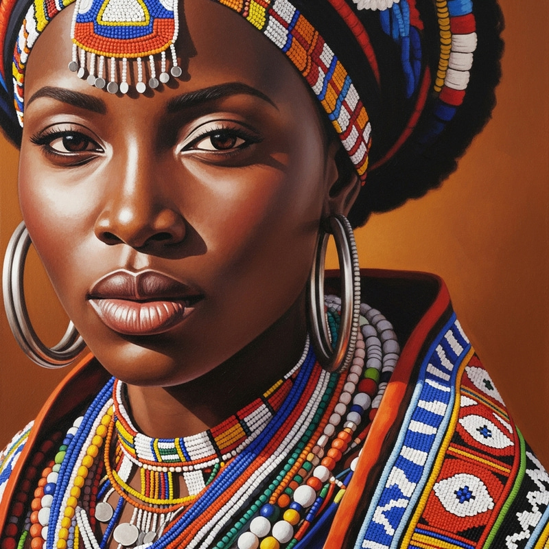 Powerful African Woman in Vibrant Traditional Clothing | Cultural Pride and Tribal Beaute