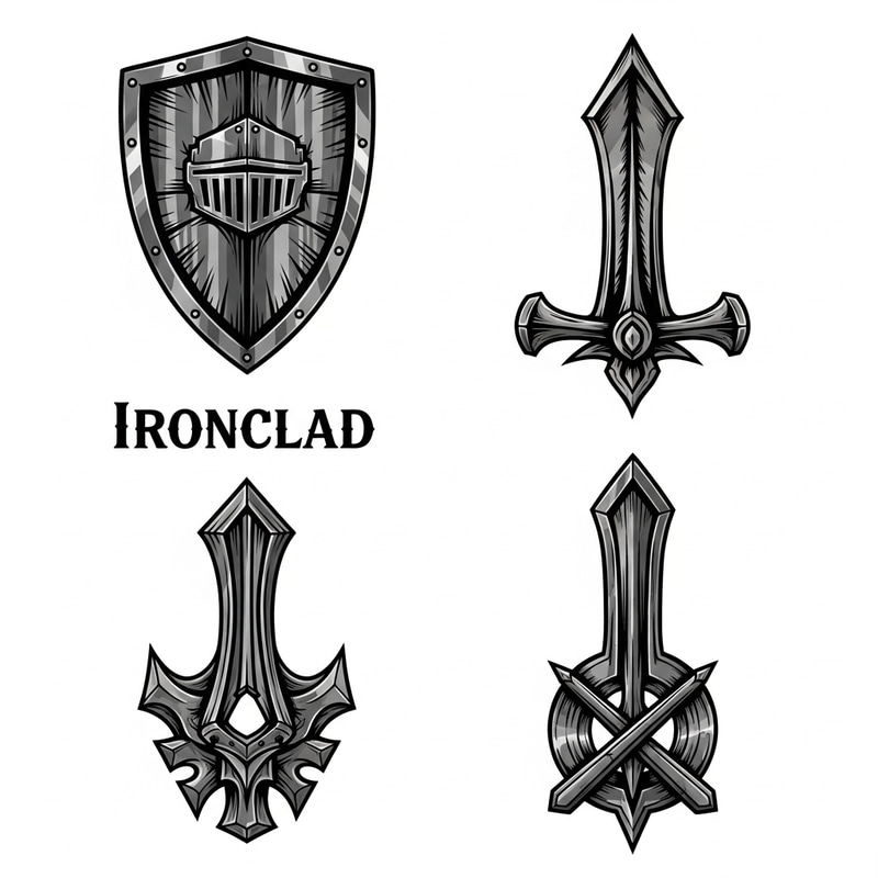 Intricate Ironclad Symbols of Knightly Valor