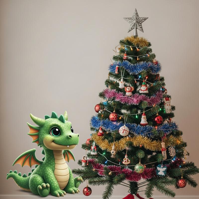 Green Dragon Christmas Tree Decor Green Dragon Christmas Tree Decor