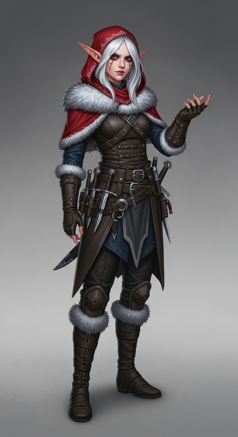 Disciplined Half-Elf Rogue Girl from the North | Mischevious Look Disciplined Half-Elf Rogue Girl from the North | Mischevious Look