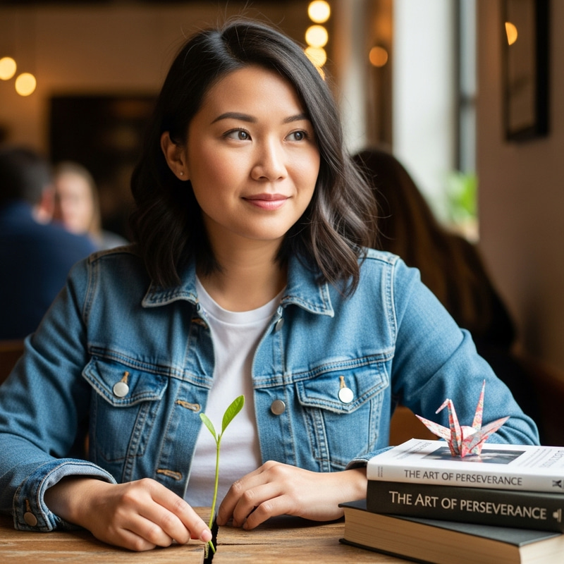Asian Victor Over Life's Struggles: Professional 4K Portrait